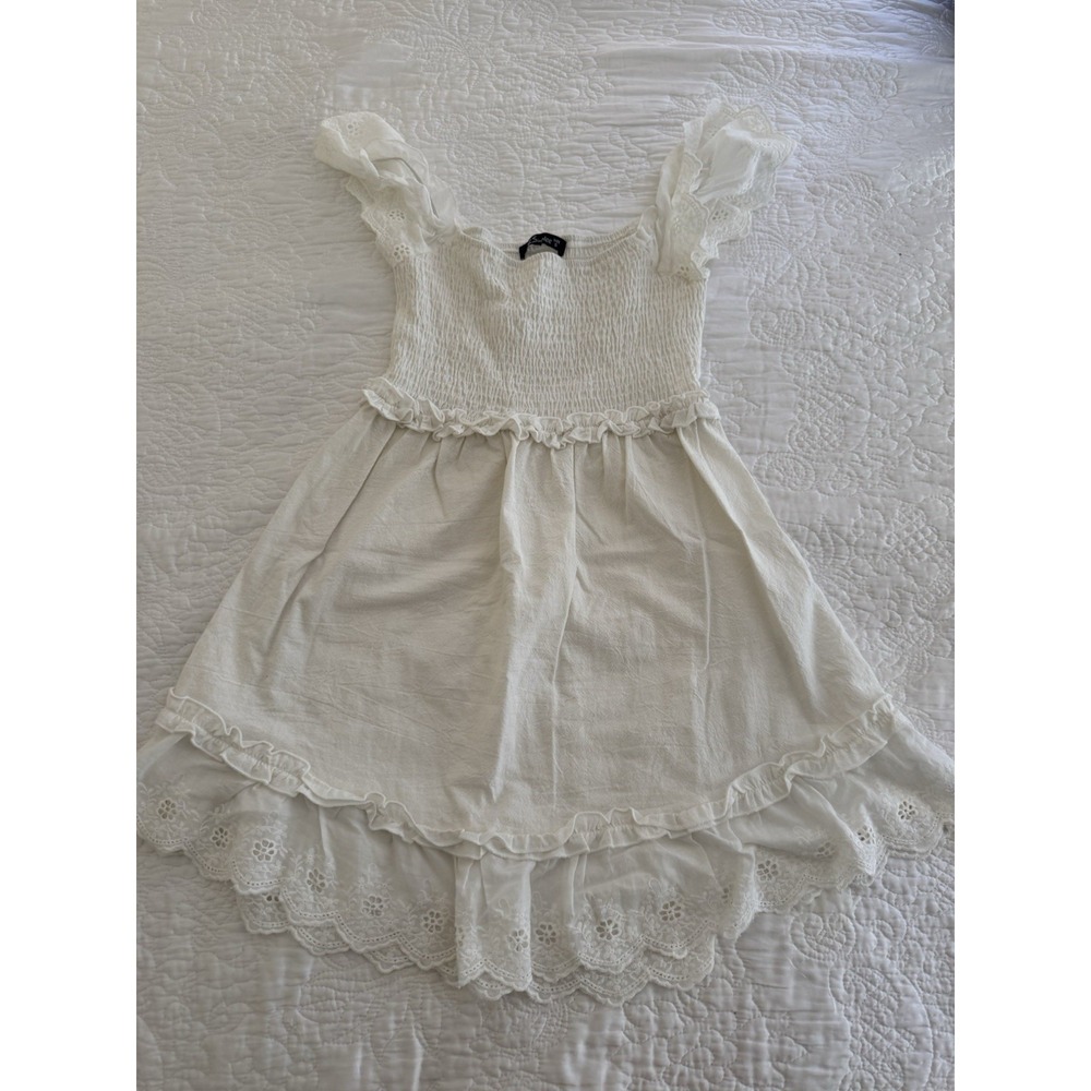 Simplee White Eyelet Dress Size Small